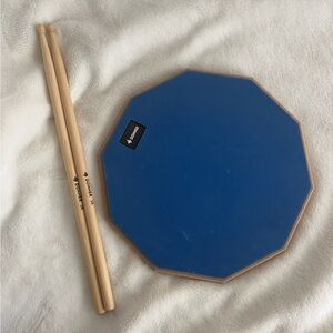 Head Blue Practice Pad with Drumsticks